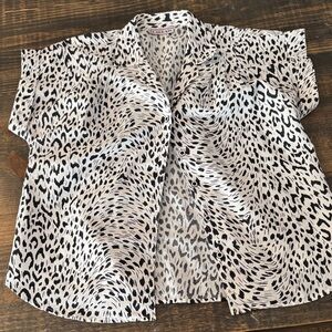 Stylish Animal Print Button-Down Shirt